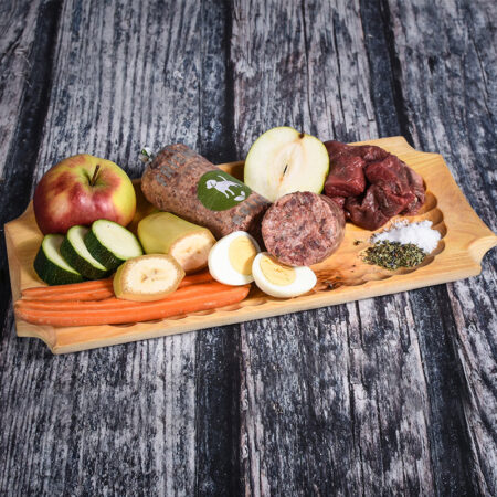 Mieszanka wołowa z warzywami, owocami i jajami