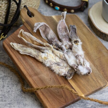 Uszy królicze z włosem - naturalny gryzak dla psa